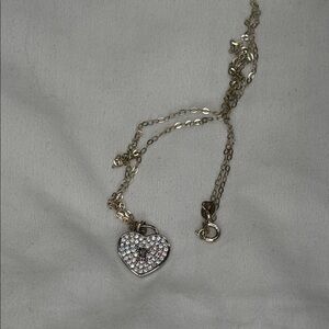 925 Silver Heart Pendant Necklace - Elegant Women's Jewelry 925 Italy Chain 18”